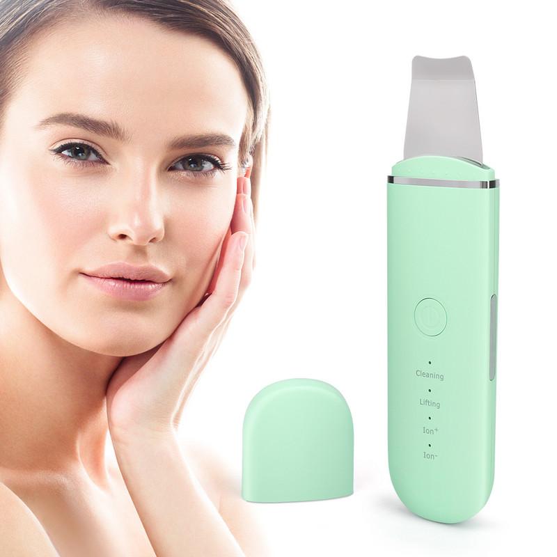 Ultrahangos tisztító bőrradír Mélytisztító arcbőr spatula peeling Beauty Instrument arctisztító lifting gép