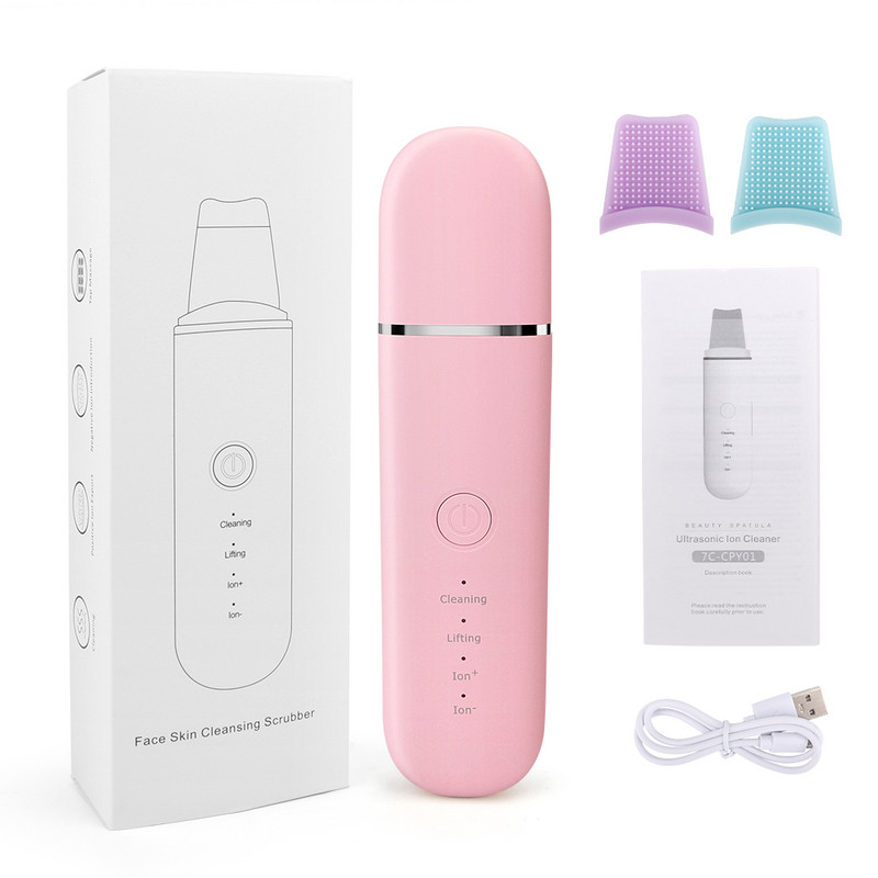 Ultrahangos tisztító bőrradír Mélytisztító arcbőr spatula peeling Beauty Instrument arctisztító lifting gép