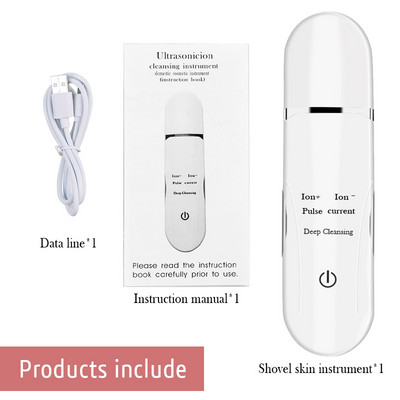 Skin Scrubber Facial Skin Scrubber Electric SPA Gyengéd mitesszer eltávolító Ultrahangos arctisztító spatula arc lifting masszírozó