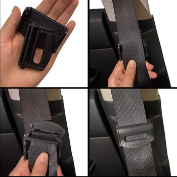 Универсални щипки за предпазни колани за кола Безопасна регулируема катарама с автоматичен стопер Пластмасова щипка 4 цвята Автомобилна безопасност Интериорни аксесоари 1 чифт