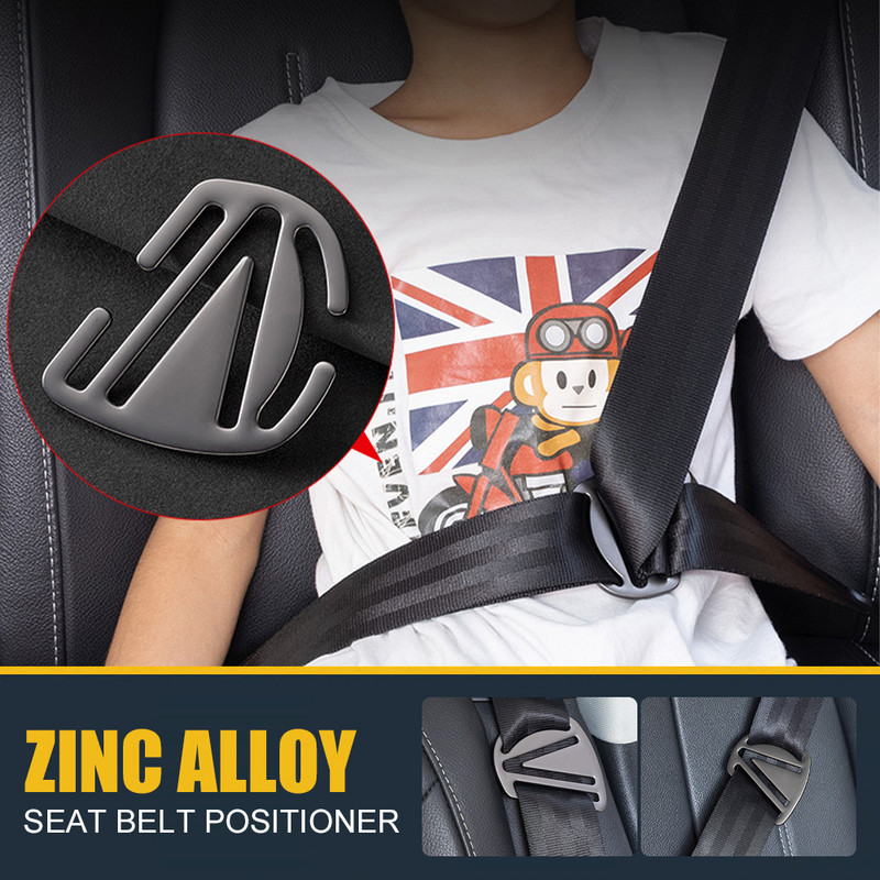 Newrst Αυτοκίνητο Ρυθμιστής ζώνης ασφαλείας από κράμα αλουμινίου Κλιπ ζώνης ασφαλείας αυτοκινήτου Κλιπ ζώνης ασφάλισης Πόρπη ώμου για ενήλικα παιδιά