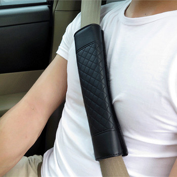 Кожено покритие за предпазен колан Универсален мек протектор за предпазен колан за кола Подложки за презрамки Предпазват врата и рамото