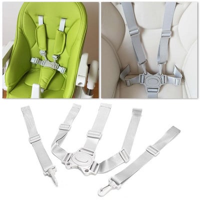 Universal 5-point Harness High Chair Safe Belt Seat Belts For Stroller Pram Buggy Child Kid Pushchair Baby Dining Chair