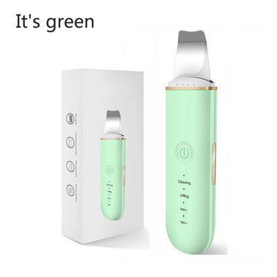Ultrahangos bőrradír vibrációs arc spatula mitesszer eltávolító arcradír lapát Tiszta kavitációs peeling arc lifting