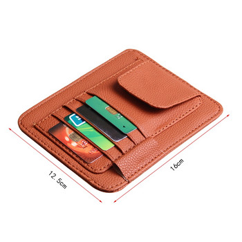 Card Sun Visor Card Pen Bill Organizer Universal Auto Δερμάτινη θήκη κάρτας Glasses Storage Organizer