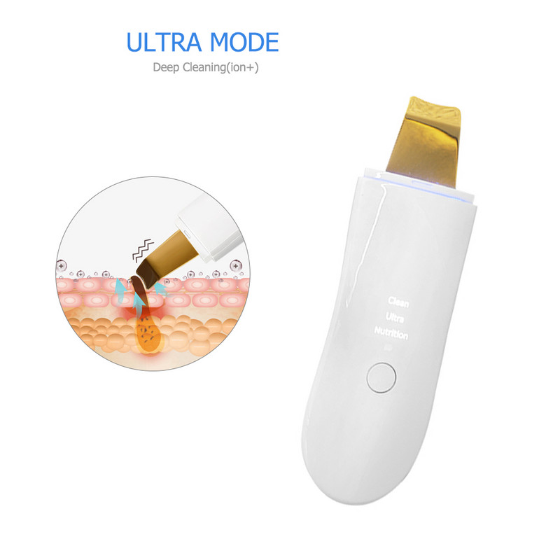 24 kHz-es arany ultrahangos bőrradír Nano Mist hidratáló pórustisztító készülékkel, arcradír peeling gép