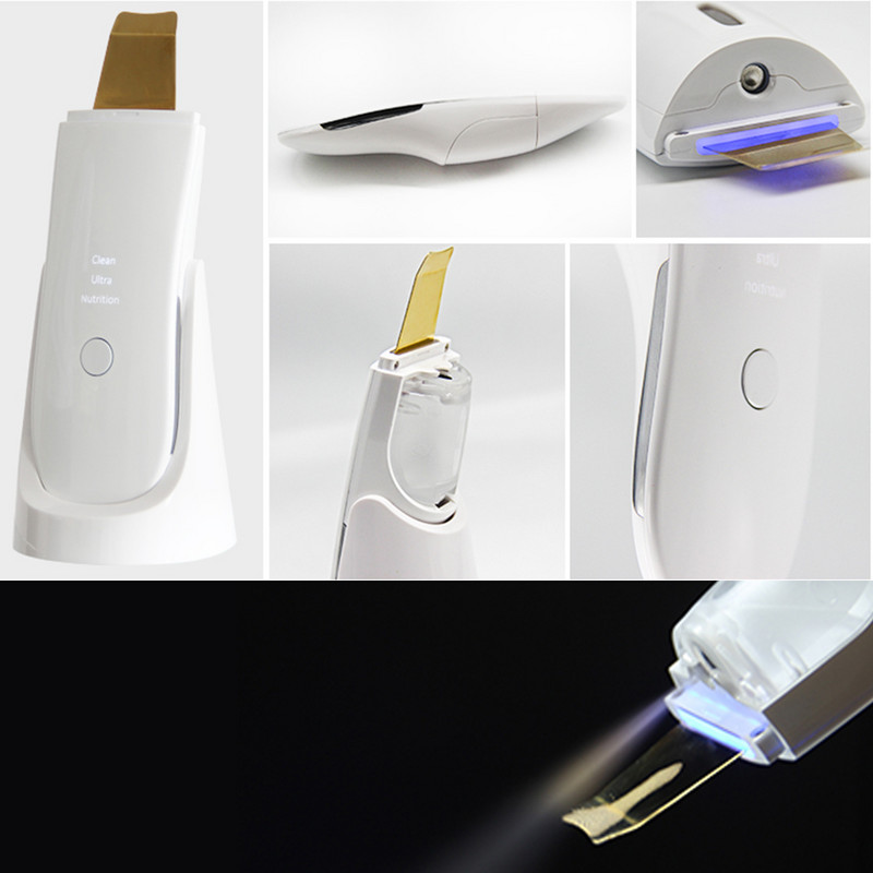 24 kHz-es arany ultrahangos bőrradír Nano Mist hidratáló pórustisztító készülékkel, arcradír peeling gép