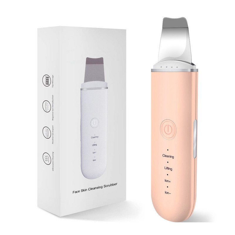 Ultrahangos bőrradír vibrációs arc spatula mitesszer eltávolító arcradír lapát Tiszta kavitációs peeling arc lifting