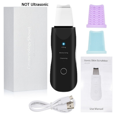 Nem ultrahangos bőrradír vibrációs masszírozó arctisztító mitesszer akne eltávolító Arc lifting Peeling Eszközök Bőrápolás