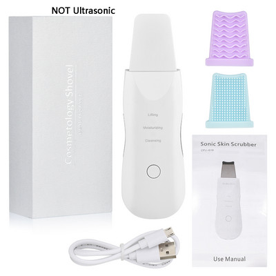 Nem ultrahangos bőrradír vibrációs masszírozó arctisztító mitesszer akne eltávolító Arc lifting Peeling Eszközök Bőrápolás