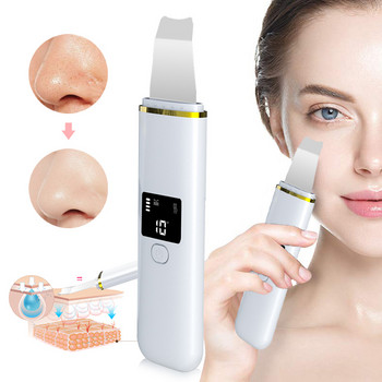 LCD Skin Scrubber με υπερήχους Deep Cleaning Deep Cleaning Acne Remover Blackhead EMS Peeling Cavitation Face Massager Αναζωογόνηση δέρματος
