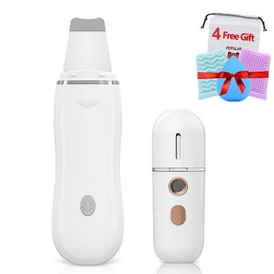 LCD ultrahangos bőrradír mélytisztító akne mitesszer eltávolító EMS peeling kavitációs arcmasszírozó bőrfiatalítás