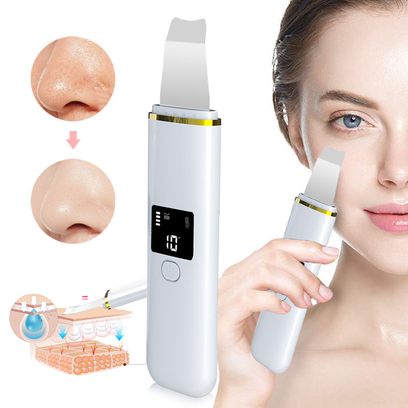LCD ultrahangos bőrradír mélytisztító akne mitesszer eltávolító EMS peeling kavitációs arcmasszírozó bőrfiatalítás