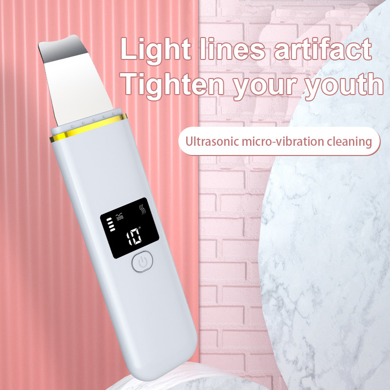 LCD ultrahangos bőrradír mélytisztító akne mitesszer eltávolító EMS peeling kavitációs arcmasszírozó bőrfiatalítás
