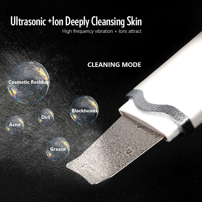 Ultrahangos bőrradír mély arctisztító gép peeling lapát Otthoni használatra arcpórustisztító Lift szépségápolási eszköz