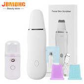 Vibrációs arc spatula ultrahangos bőrradír mitesszer eltávolító arcradír lapát Tiszta kavitációs peeling arc lifting