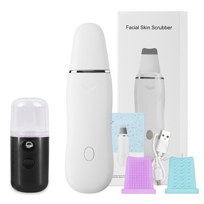 Vibrációs arc spatula ultrahangos bőrradír mitesszer eltávolító arcradír lapát Tiszta kavitációs peeling arc lifting