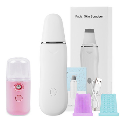 Vibrációs arc spatula ultrahangos bőrradír mitesszer eltávolító arcradír lapát Tiszta kavitációs peeling arc lifting