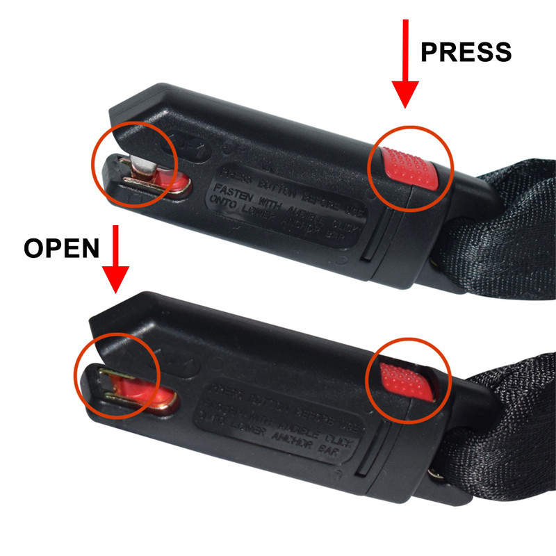 Värskendage ISOFIXi lukustusrihma konnektori lapse auto turvaistme liidese ühendusrihmasid ISOFIXi juhtsoontega