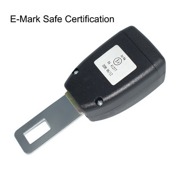 E24 Safe Сертифициран удължител на предпазния колан на автомобила Удължители на щипка за колан Удължител на катарама Удължител на колана за безопасност на автомобила - черен/бежов
