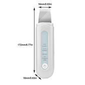 Sonic Facial Skin Scrubber Spatula Mitesszer eltávolító Comedone Pore Cleanser Extractor Face Lifting Tool