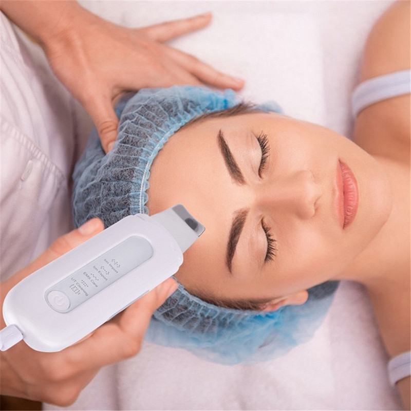Sonic Facial Skin Scrubber Spatula Mitesszer eltávolító Comedone Pore Cleanser Extractor Face Lifting Tool