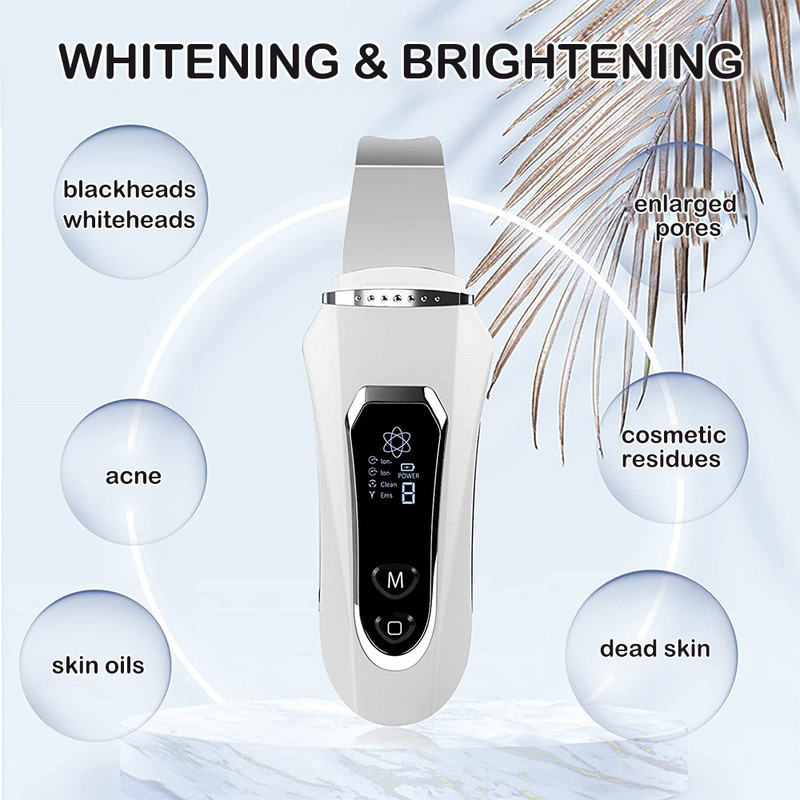 Arc ultrahangos tisztító mitesszer eltávolító akne pórusos arctisztító EMS Face Lift peeling lapát Ion ultrahangos bőrradír