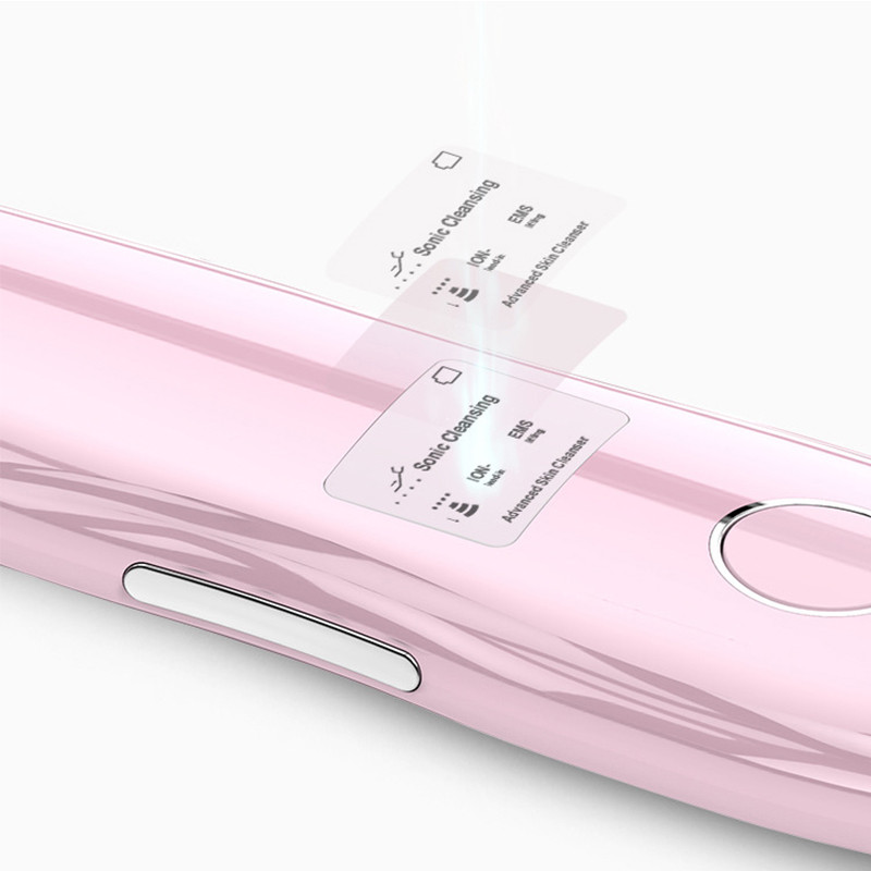 Ultrahangos bőrradír LCD képernyő Arctisztító Lifting Spatula Ion Akne Mitesszer eltávolító Peeling EMS Arcmasszázs