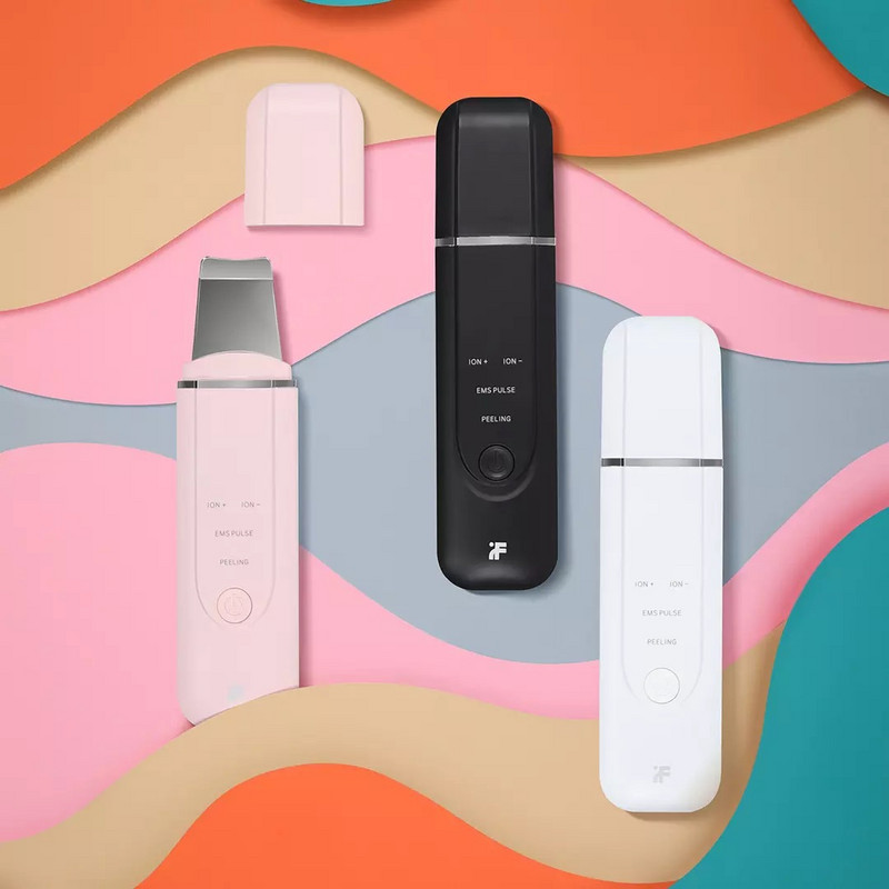 Υπερηχητικό Skin Skin Scrubber Spatula Cleaner Ion Acne Remover Blackhead Shovel Scrubber Beauty Device Face Lift Massager