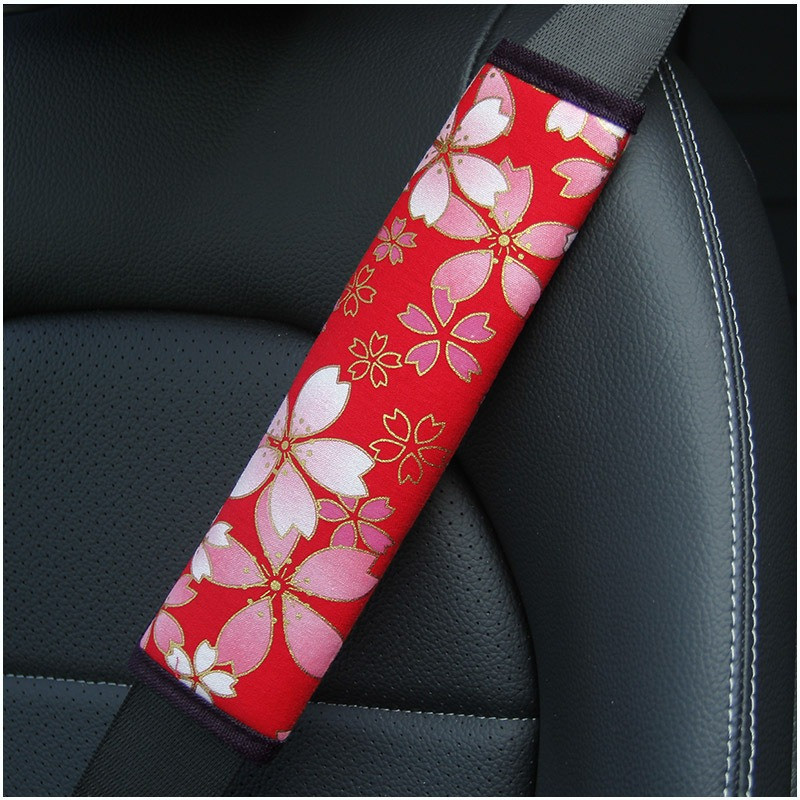 Lcyonger Auto Camion Huse universale pentru centuri de siguranță Acoperă Umeri Protecție Captuseală cu flori Accesorii auto pentru Honda
