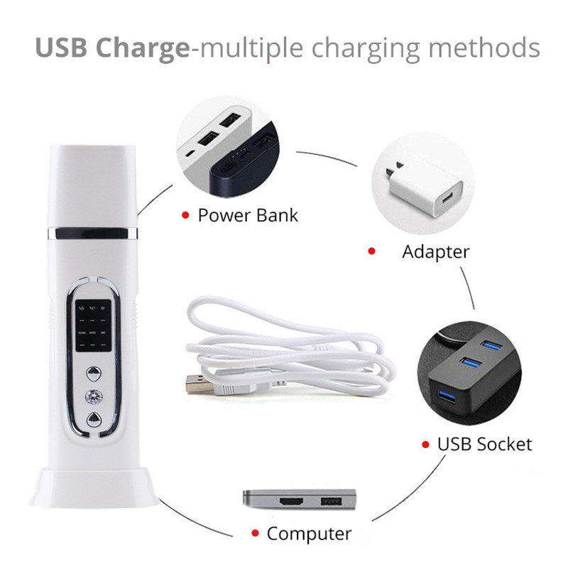 Elektrinis veido odos šveitiklis Ultragarsinis odos valiklis Elektrinis pilingas kastuvas Porų giluminis valymas veidą pakeliantis stangrinamasis masažuoklis