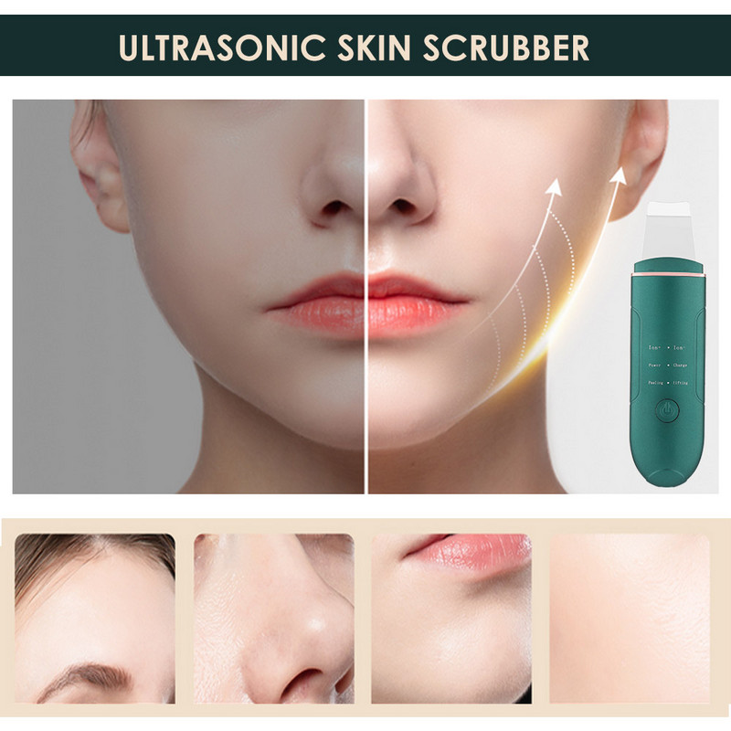 EMS ultrahangos bőrradír mély arctisztító gép vibrációs peeling lapát arc pórustisztító arc lifting szépségápolási eszközök