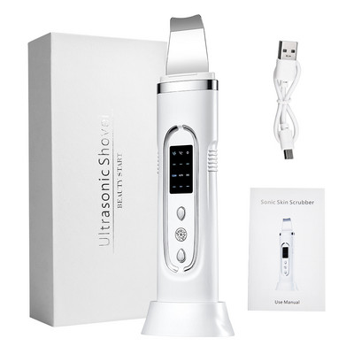 Ultrahangos bőrradír vibrációs arc spatula mitesszer eltávolító lapát Tiszta kavitációs peeling arc lifting