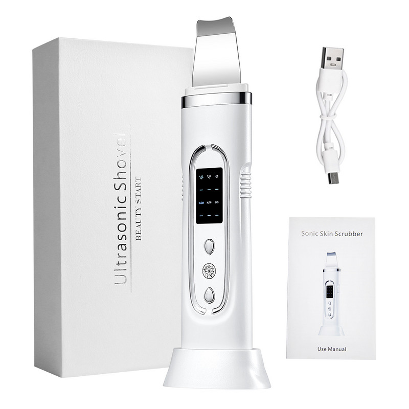 Ultrahangos bőrradír vibrációs arc spatula mitesszer eltávolító lapát Tiszta kavitációs peeling arc lifting