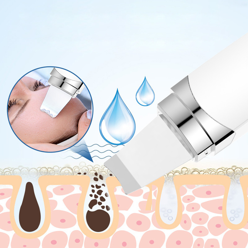 Beauty Blackhead Face Spatula Ultrahangos arctisztító Arcradír Beuty Care Skin Scrubber Ingyenes szállítás