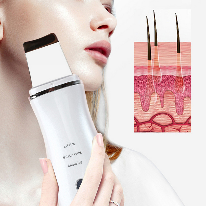 Επαγγελματικό υπερηχητικό καθαριστικό δέρματος προσώπου Deep Face Cleaning Face Scrubber Machine Demoval Facial Cleaner Tools