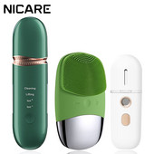 NICARE Ultragarsinis odos šveitimo rinkinys inkštirų šalinimo veido poras giliai valantis šepetėlis šveitimas kastuvas pakeliantis mentele Odos priežiūra