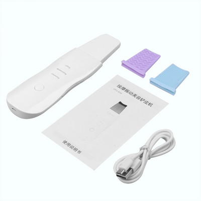 Beauty Kemei Face Cleaner Ultrasonic Skin Scrubber Usb Plug Remover Blackhead Facial Massager Προσώπου ακμή Skincare Peeling Cavitation