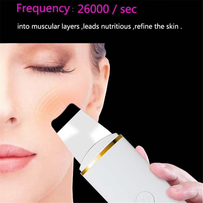 Beauty Kemei Face Cleaner Ultrasonic Skin Scrubber Usb Plug Remover Blackhead Facial Massager Προσώπου ακμή Skincare Peeling Cavitation