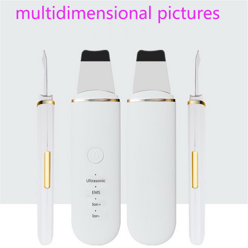 Beauty Kemei Face Cleaner Ultrasonic Skin Scrubber Usb Plug Remover Blackhead Facial Massager Προσώπου ακμή Skincare Peeling Cavitation