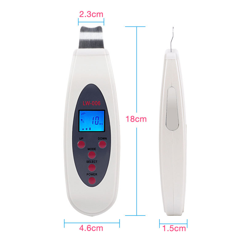 Ultrahangos bőrradír Mély arctisztító készülék Akne eltávolítása Galvános arc lifting ultrahangos mitesszer peeling pórusok tisztítása