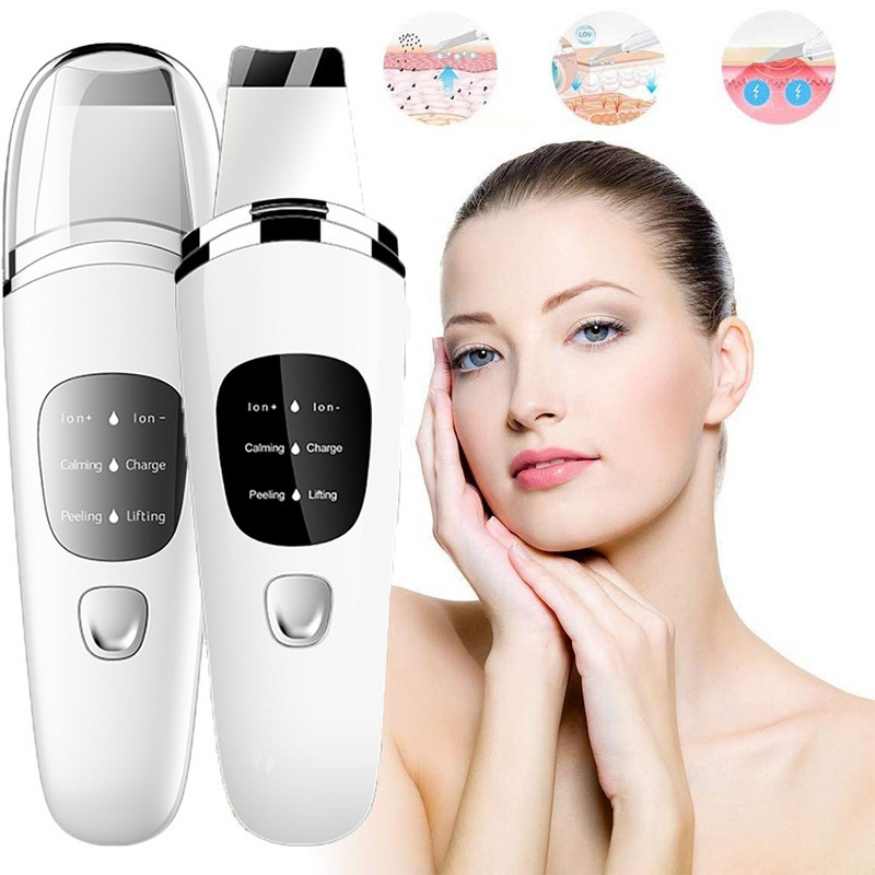 Υπέρηχος Skin Scrubber Peeling Shovel EMS Microcurrent Ion Remover Blackhead Face Deep Cleansing Face Lifting Devices