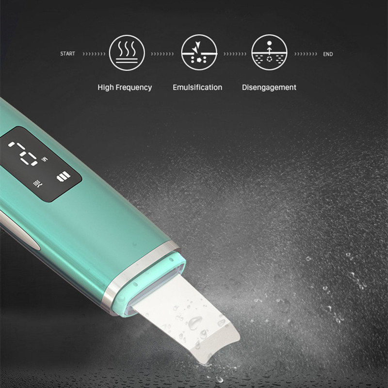 DSMY Ultrasonic Skin Scrubber Facial Lifting Massage Καθαρισμός βαθέων πόρων Peeling φτυάρι αφαίρεση ρυτίδων μαύρων στιγμάτων Εργαλεία περιποίησης προσώπου