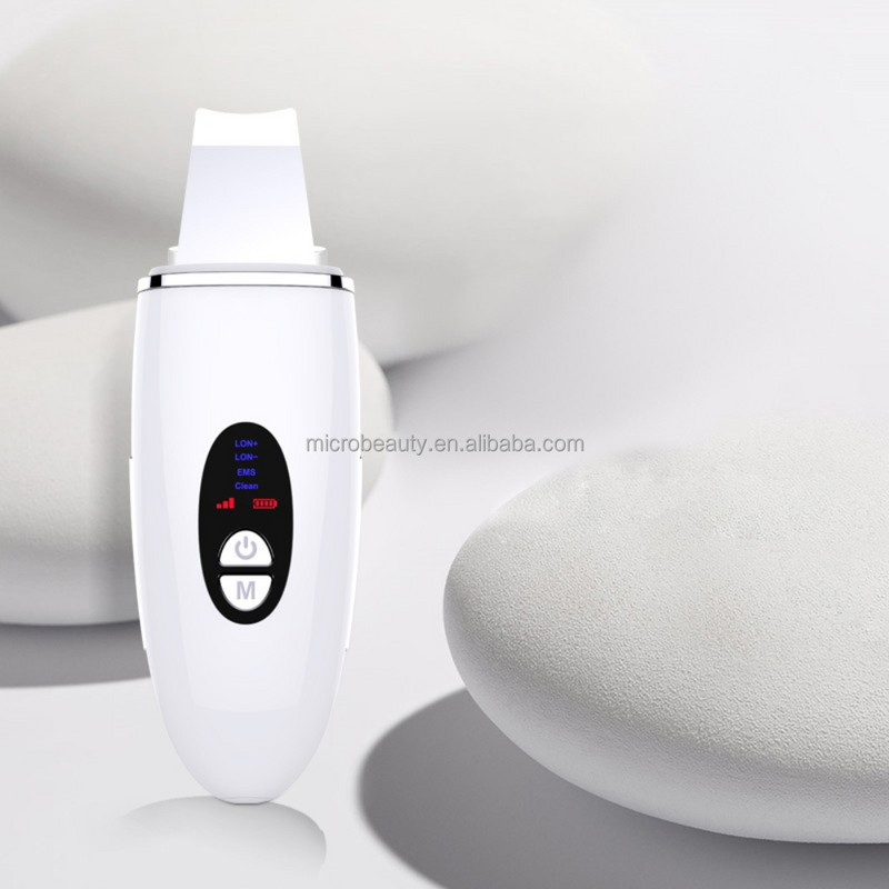 Υπερηχητικό Skin Scrubber Remover Blackhead Καθαριστικό προσώπου Peeling Shovel Face Lifting Tool EMS Spatula Deep Cleansing