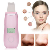 Pro Ultrasonic Facial Skin Scrubber Οθόνη LCD Ion EMS Therapy Face Rejuvenation Cleaner Εργαλείο καθαρισμού δέρματος για μαύρα στίγματα ακμής Cleaning