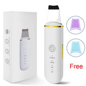 Ultrahangos bőrradír vibrációs arc spatula mitesszer eltávolító arcradír lapát Kavitációs peeling arc lifting eszköz