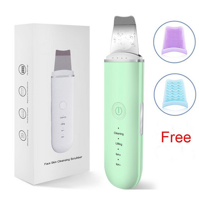 Ultrahangos bőrradír vibrációs arc spatula mitesszer eltávolító arcradír lapát Kavitációs peeling arc lifting eszköz