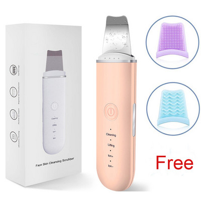 Ultrahangos bőrradír vibrációs arc spatula mitesszer eltávolító arcradír lapát Kavitációs peeling arc lifting eszköz