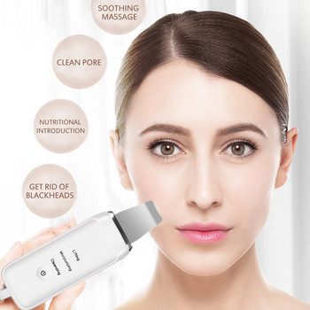 Ultrasonic Skin Scrubber Face Vibrator Massage Face Deep Cleansing Skin Care Machine Machine Blackhead Wrinkle Pore Clean Beauty Tool