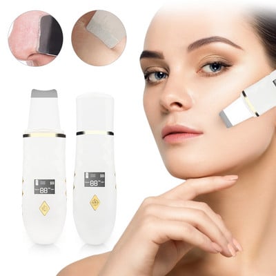Ultrahangos bőrradír Arckezelés Ion Mély pórusok Tisztítás Akne mitesszer ránctalanítás Peeling Extractor Bőrfehérítés